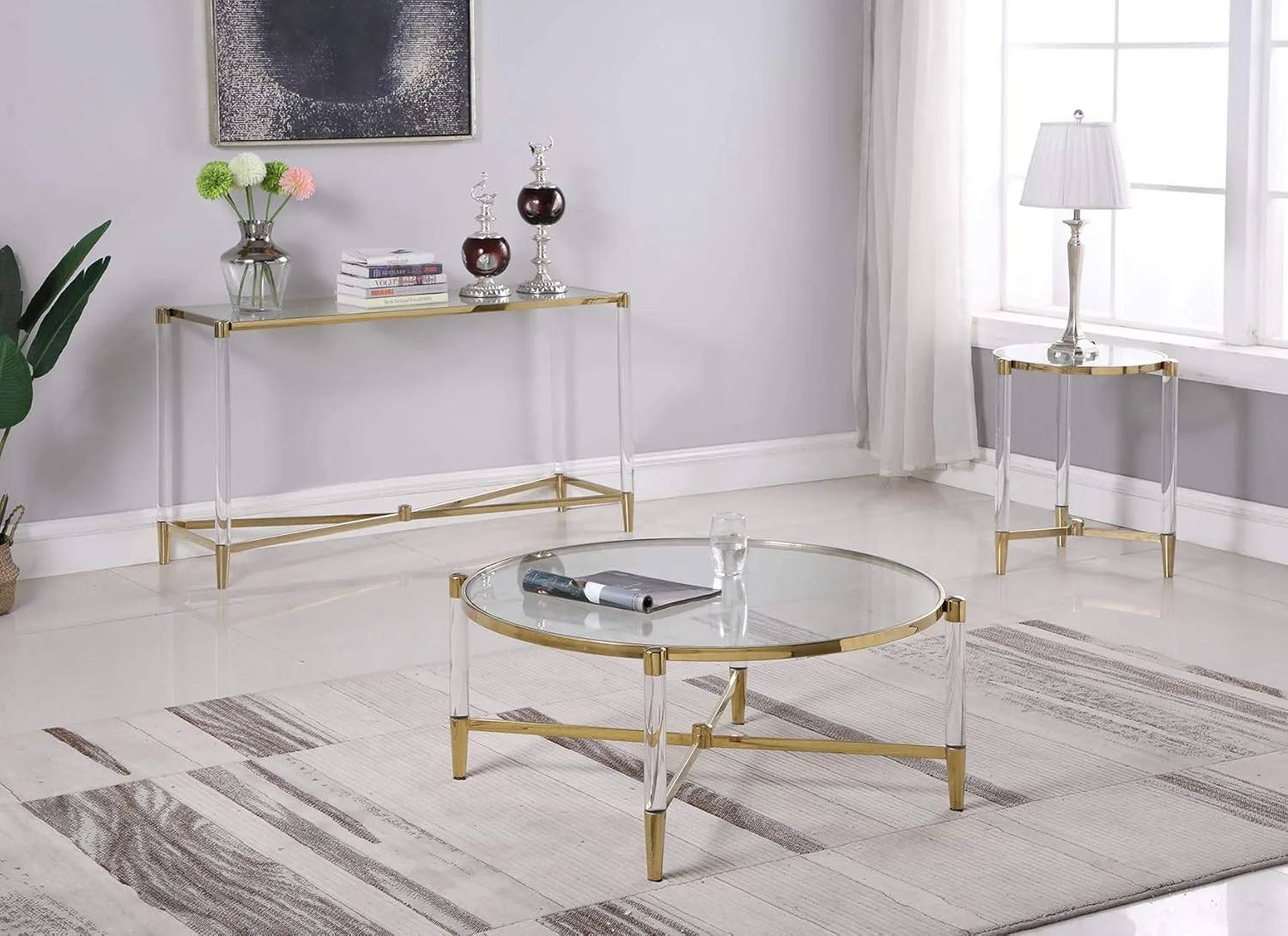 Milan Dante Cocktail Table, Brass 2